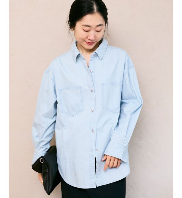  「エンブロイダリーカラーオーバーシャツ」|シャツ・ブラウス|