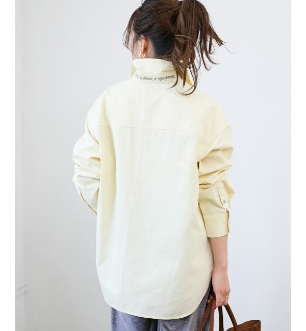  「エンブロイダリーカラーオーバーシャツ」|シャツ・ブラウス|