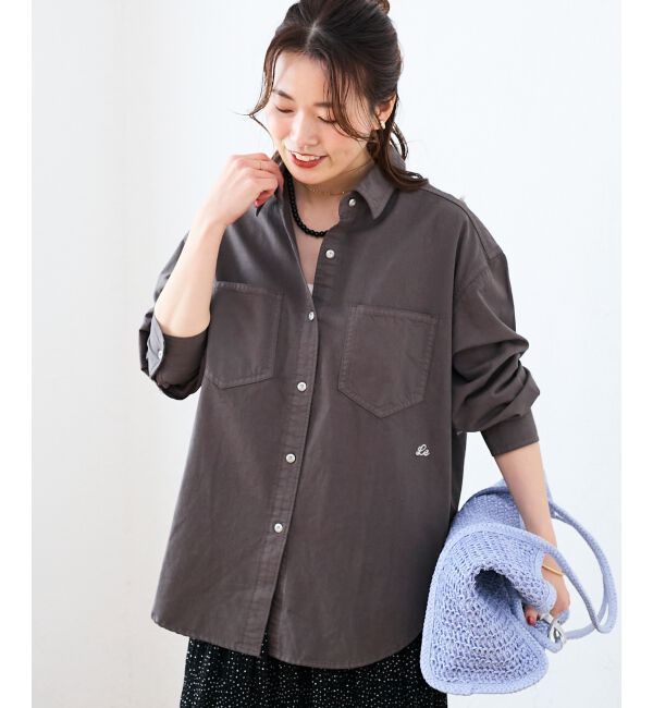  「エンブロイダリーカラーオーバーシャツ」|シャツ・ブラウス|