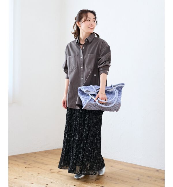  「エンブロイダリーカラーオーバーシャツ」|シャツ・ブラウス|