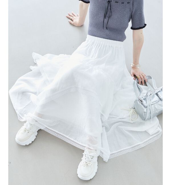 MAJESTICLEGON「ティアードヘムラインスカート」|スカート|
