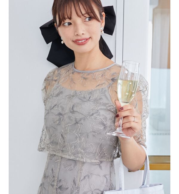  「フラワーエンブロイダリーセットドレス」|ドレス|