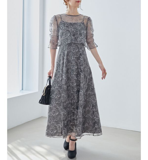  「フラワーエンブロイダリーセットドレス」|ドレス|