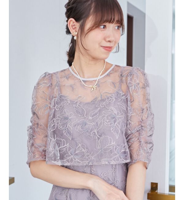  「フラワーエンブロイダリーセットドレス」|ドレス|