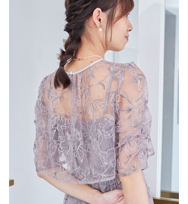  「フラワーエンブロイダリーセットドレス」|ドレス|