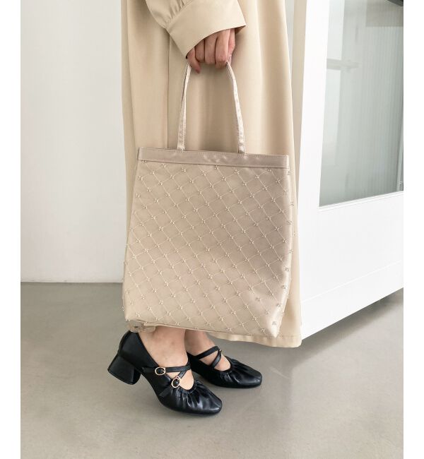  「フラワービーズサブバッグ」|その他|アイボリー