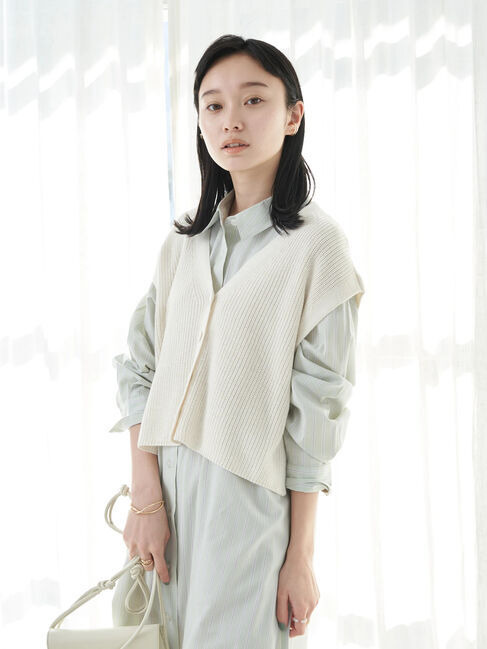 earth music&ecology「前後2wayニットベスト」|ベスト・ジレ|