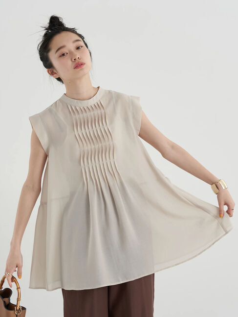 earth music&ecology「フロントタックブラウス」|シャツ・ブラウス|