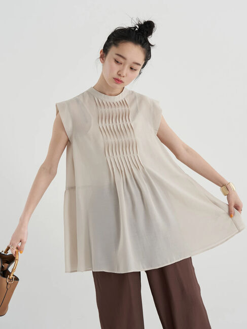 earth music&ecology「フロントタックブラウス」|シャツ・ブラウス|