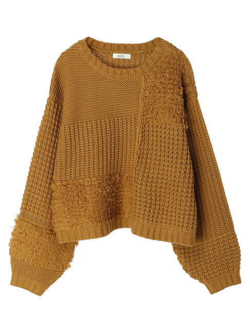 earth music&ecology「バルキーパッチワークニット」|ニット・セーター|