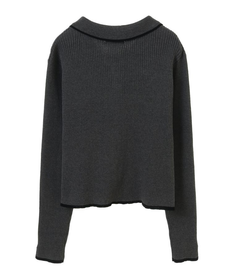 earth music&ecology「バイカラートリムニットカーディガン」|カーディガン|