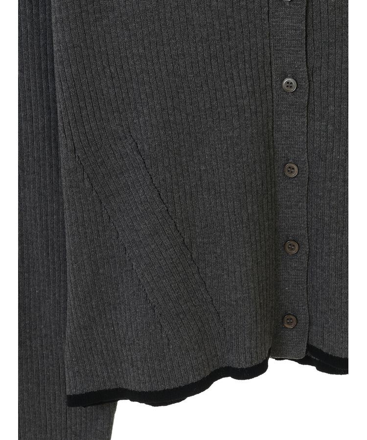 earth music&ecology「バイカラートリムニットカーディガン」|カーディガン|