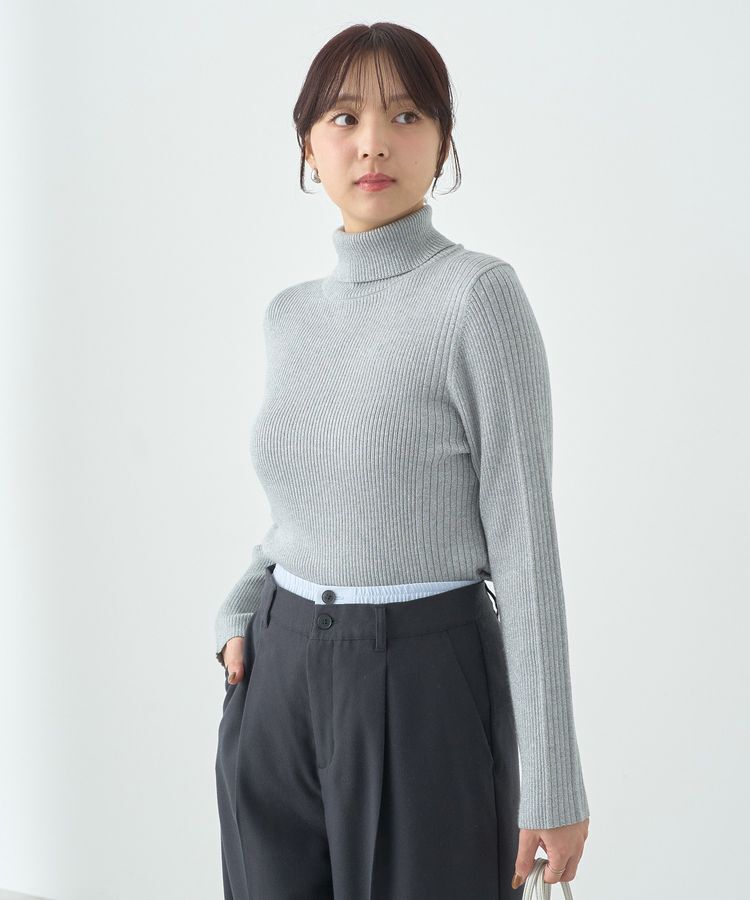 earth music&ecology「ラメタートルネックニットプルオーバー」|ニット・セーター|