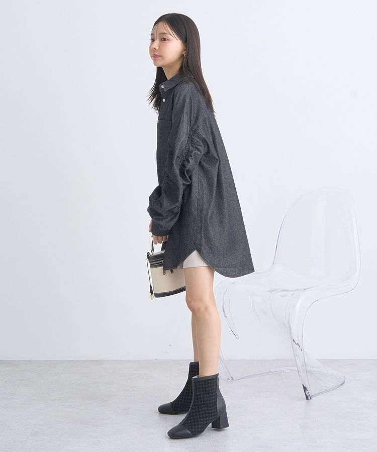 earth music&ecology「シャーリングスリーブデニムシャツ」|シャツ・ブラウス|