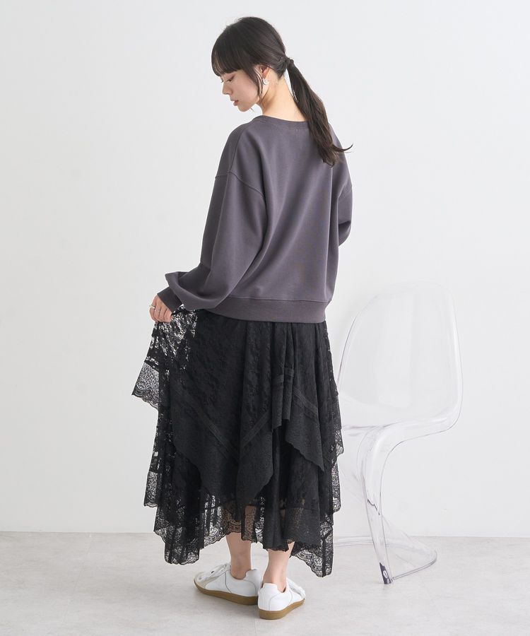 earth music&ecology「レースイレヘムスカート」|フレア|
