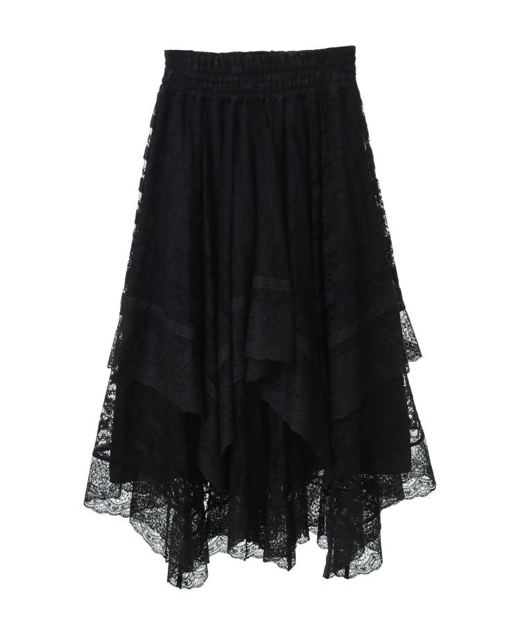 earth music&ecology「レースイレヘムスカート」|フレア|