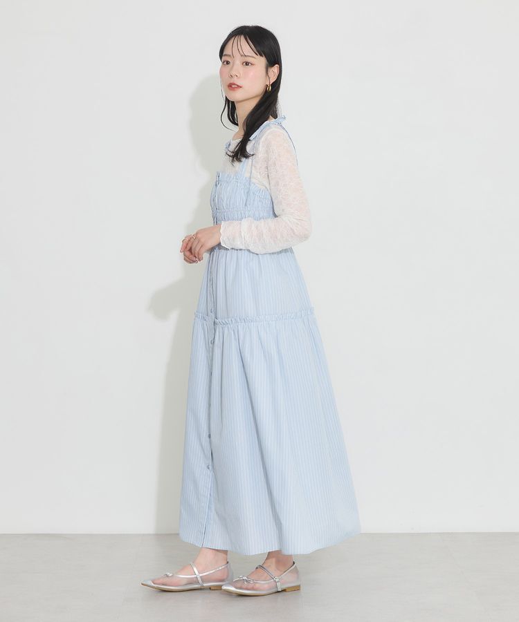 earth music&ecology「ギャザーティアードキャミドレ」|ワンピース|