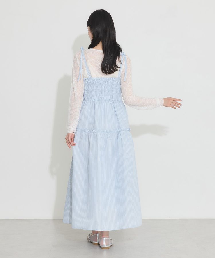 earth music&ecology「ギャザーティアードキャミドレ」|ワンピース|