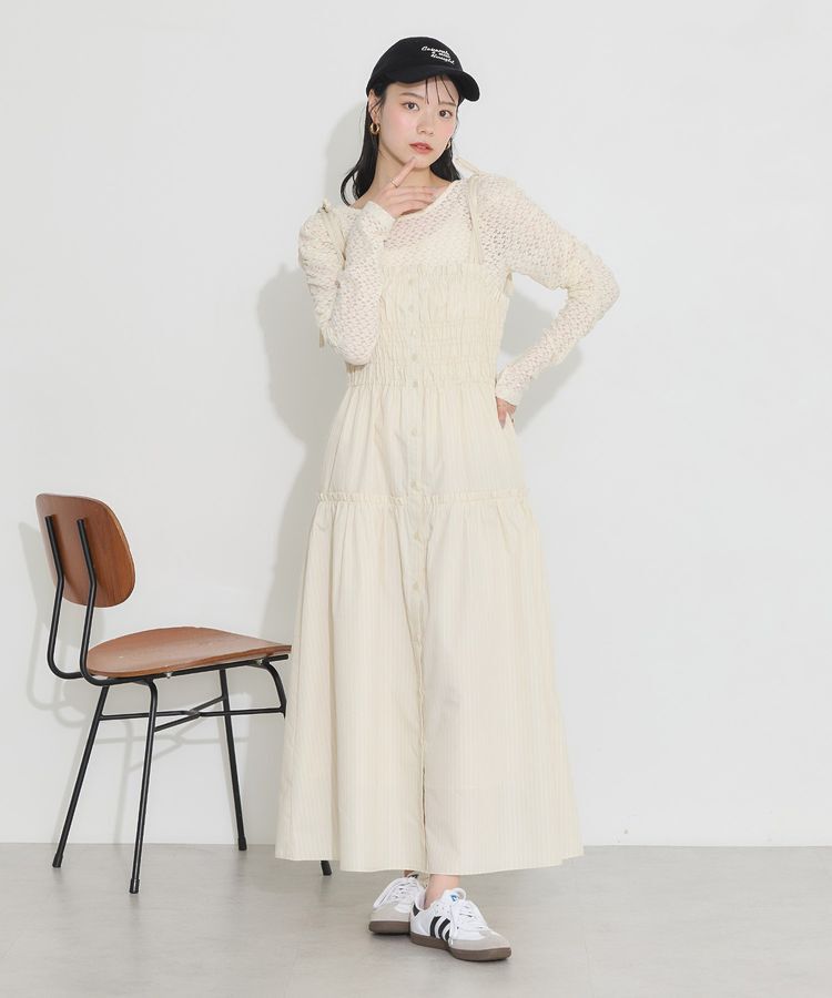 earth music&ecology「ギャザーティアードキャミドレ」|ワンピース|