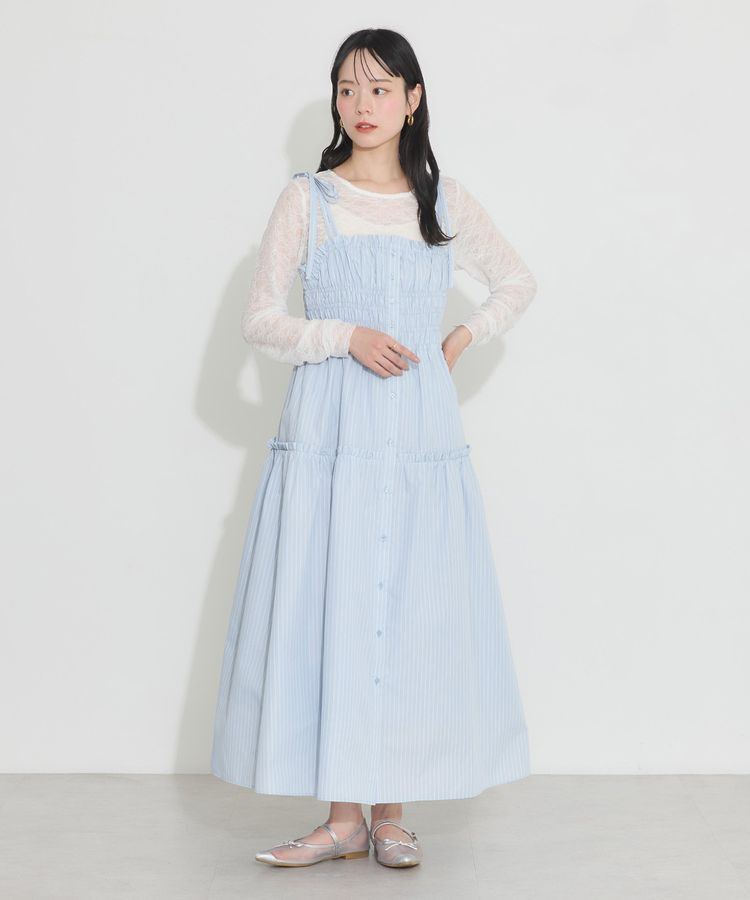 earth music&ecology「ギャザーティアードキャミドレ」|ワンピース|Sax