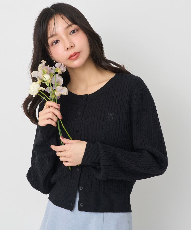 earth music&ecology「ミニケーブルコンパクトカーディガン」|カーディガン|