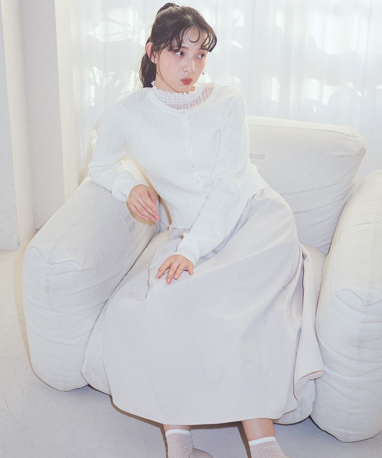 earth music&ecology「ミニケーブルコンパクトカーディガン」|カーディガン|