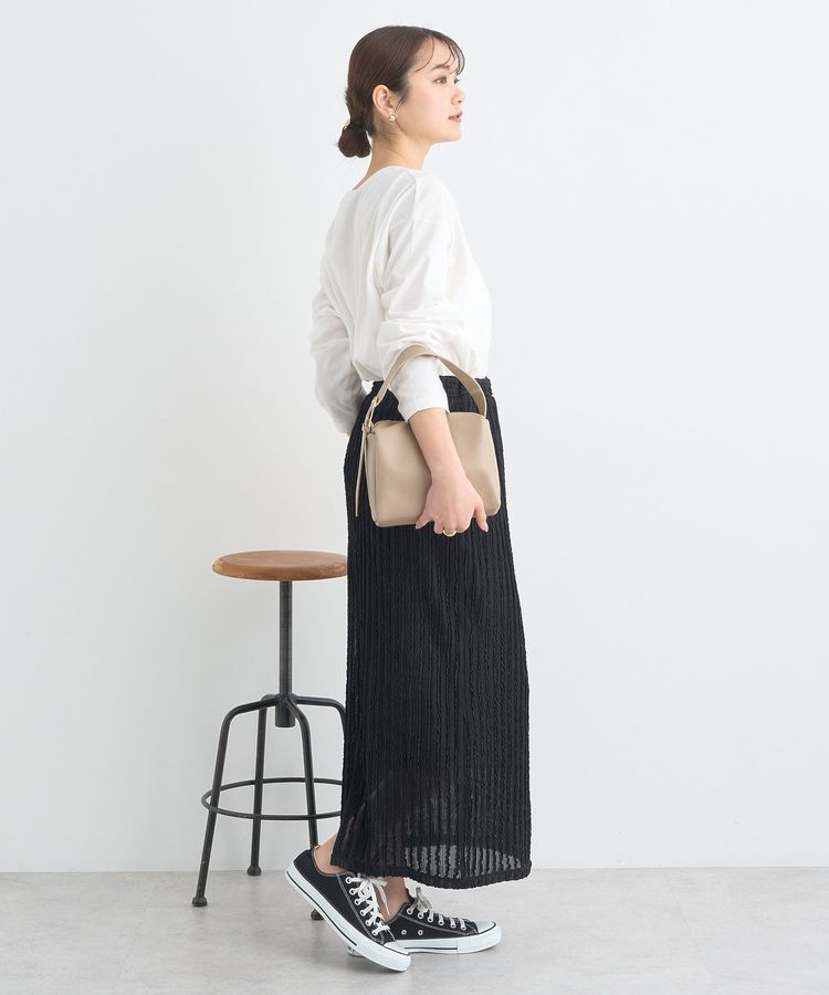earth music&ecology「ベルティカルフリルナロースカート」|タイト|