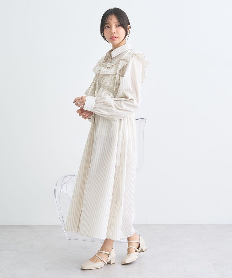 earth music&ecology「SET2点シャーリングビスチェ+シャツワンピース」|ワンピース|