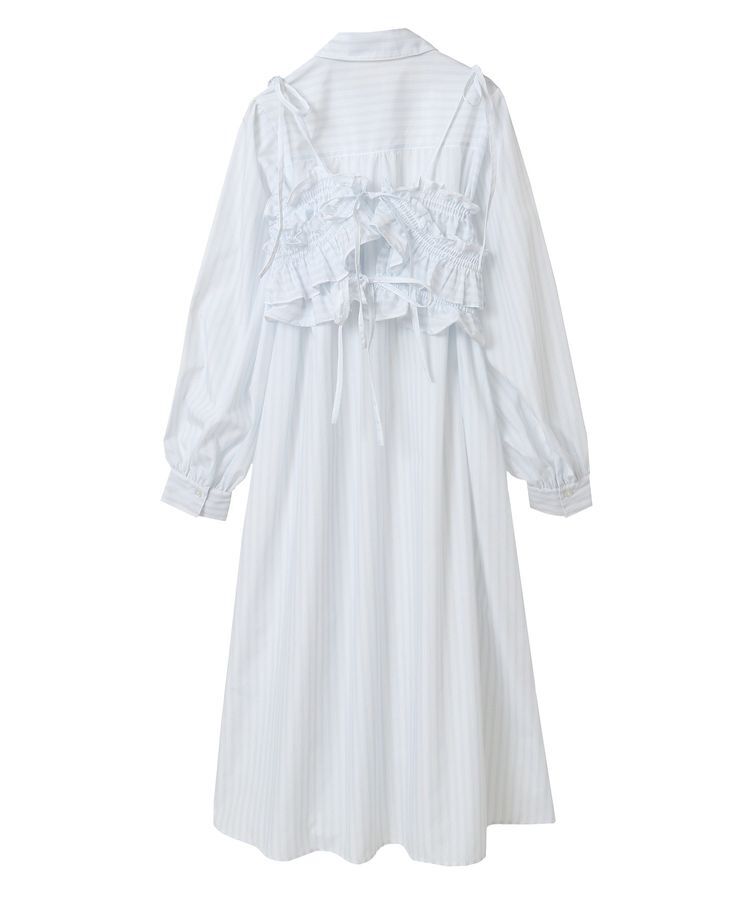 earth music&ecology「SET2点シャーリングビスチェ+シャツワンピース」|ワンピース|