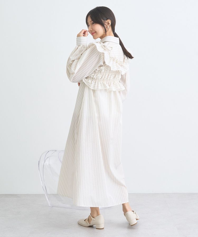 earth music&ecology「SET2点シャーリングビスチェ+シャツワンピース」|ワンピース|