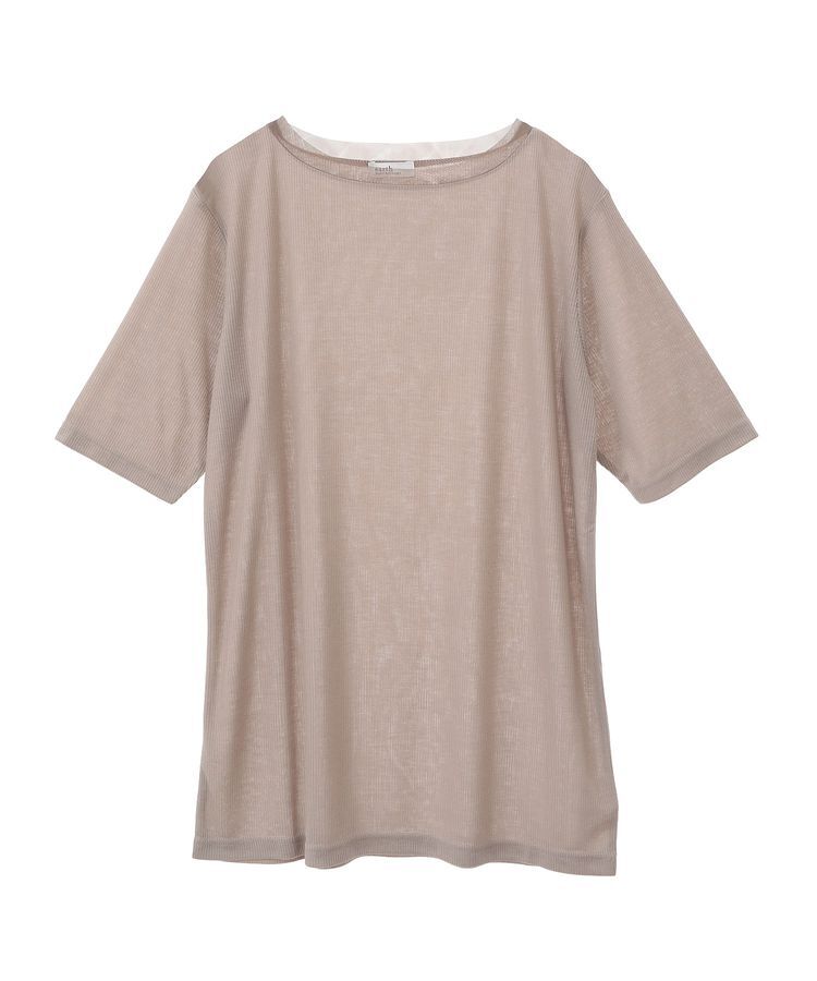 earth music&ecology「SET2点チュールビスチェ＋シアープルオーバー」|Tシャツ・カットソー|