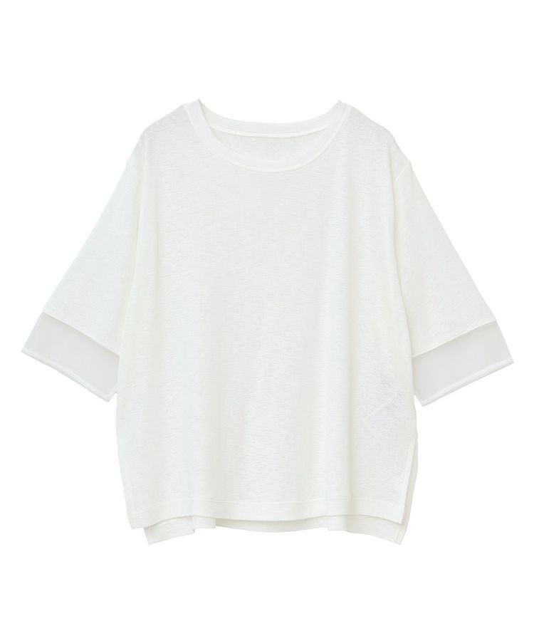 earth music&ecology「シアースリーブ半袖プルオーバー」|Tシャツ・カットソー|