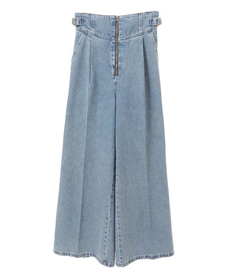 earth music&ecology「サイドベルトデニムパンツ」|デニム|