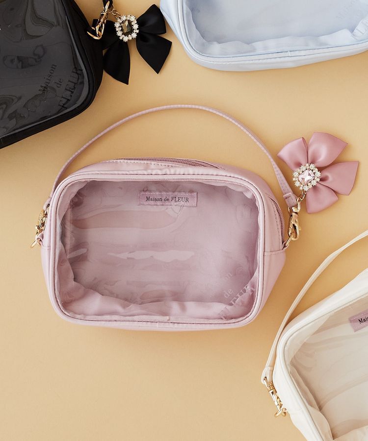 Maison de FLEUR「EC限定クリアポーチM」|ポーチ|ピンク