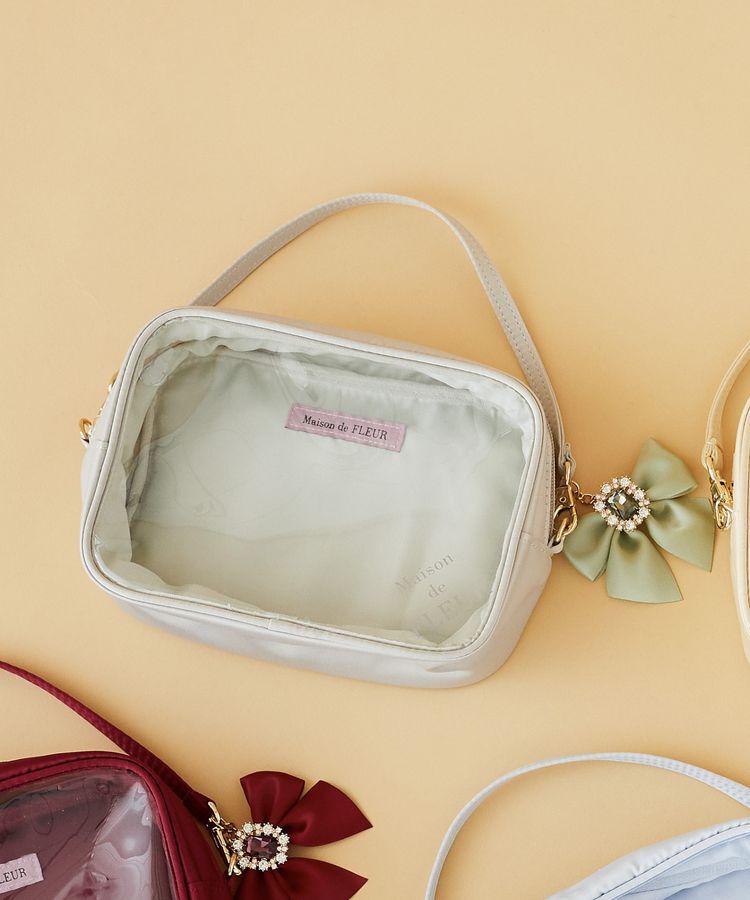 Maison de FLEUR「EC限定クリアポーチM」|ポーチ|ミント
