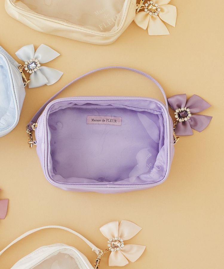 Maison de FLEUR「EC限定クリアポーチM」|ポーチ|ラベンダー