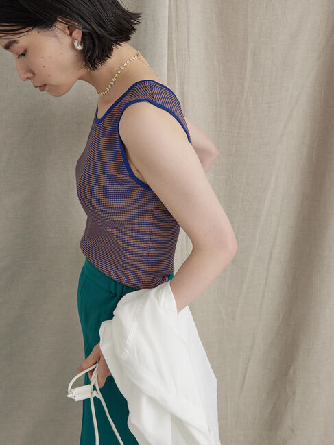  「2WAYニットボーダータンクトップ」|その他|