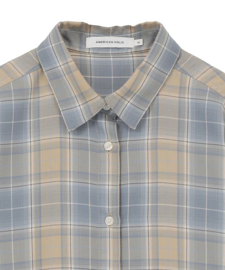 AMERICAN HOLIC「【イージーケア】チェックバックタックシャツ」|シャツ・ブラウス|