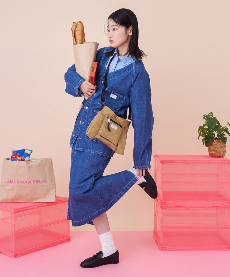 AMERICAN HOLIC「【PENNEY'S】デニムワークスカート」|タイト|