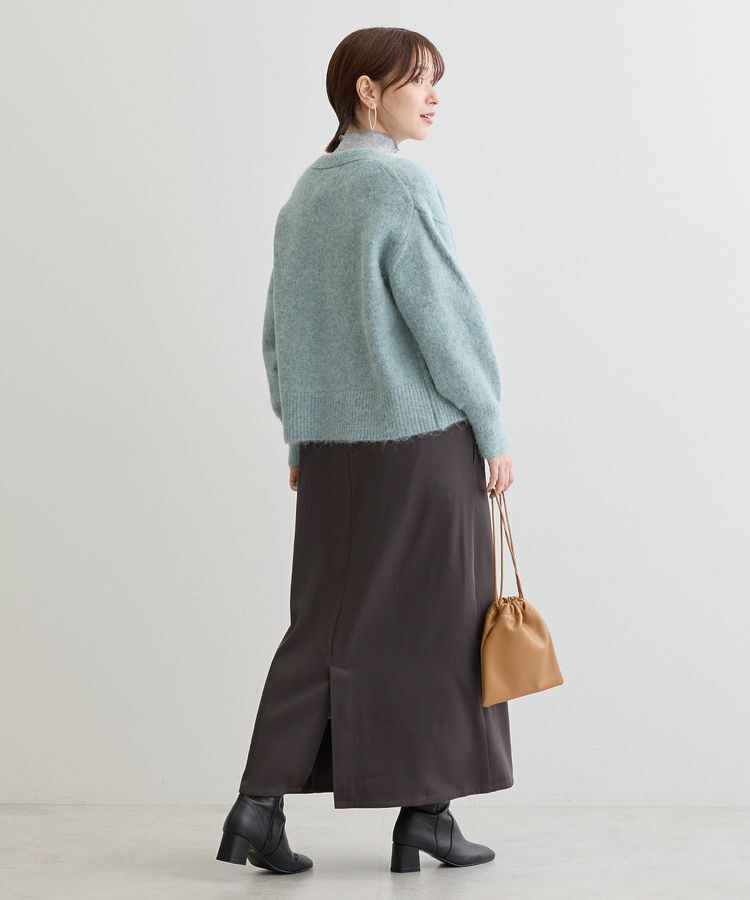 Green Parks「毛ふきシャギーVネックカーディガン」|カーディガン|