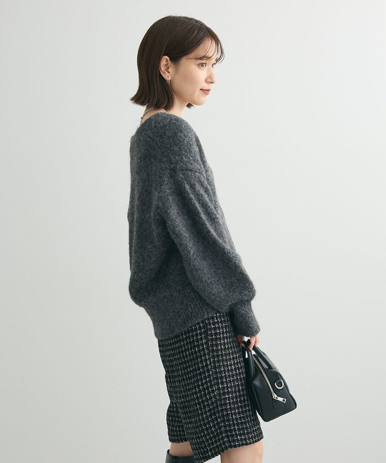 Green Parks「毛ふきシャギーVネックカーディガン」|カーディガン|