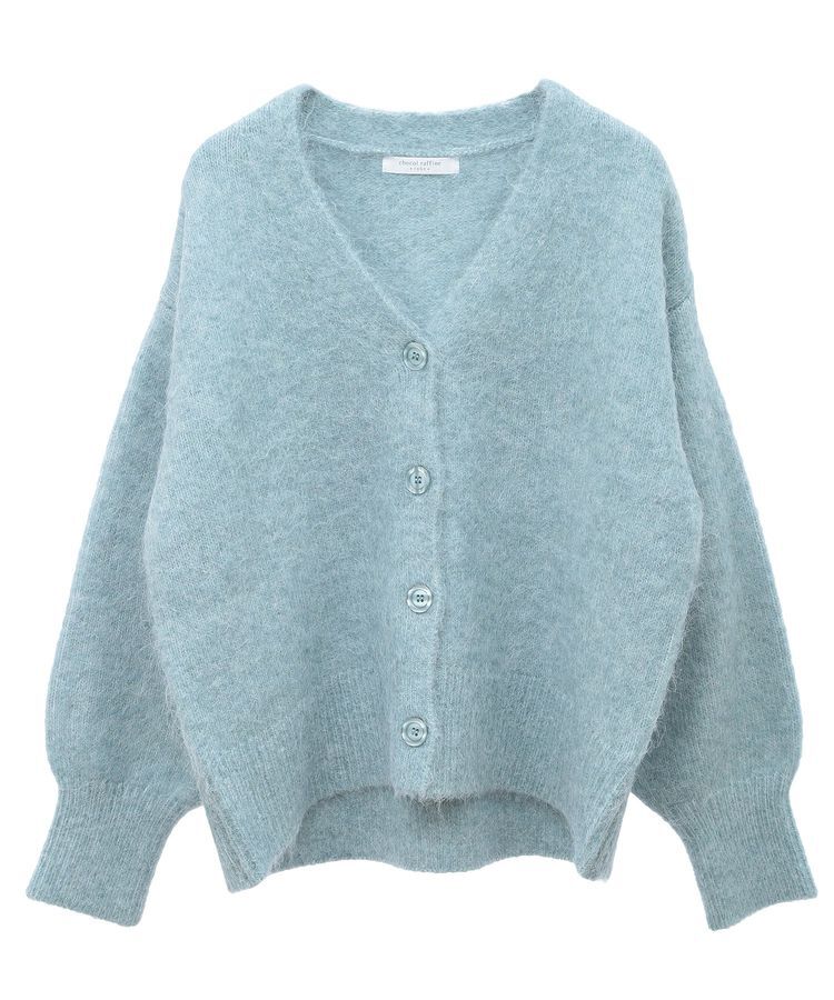 Green Parks「毛ふきシャギーVネックカーディガン」|カーディガン|