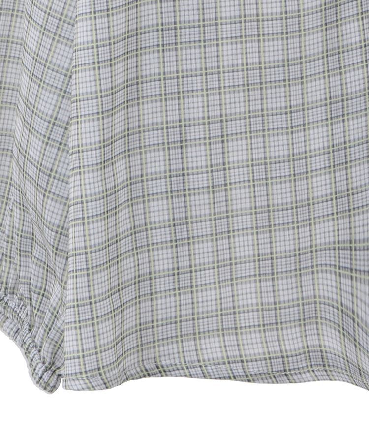 armonia「チェックシアーフリルブラウス」|シャツ・ブラウス|