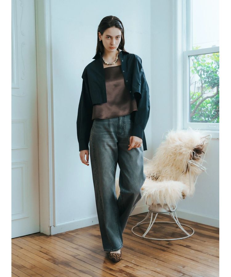 YECCA VECCA「【CLASSY.掲載】ルーズストレートデニムパンツ」|デニム|