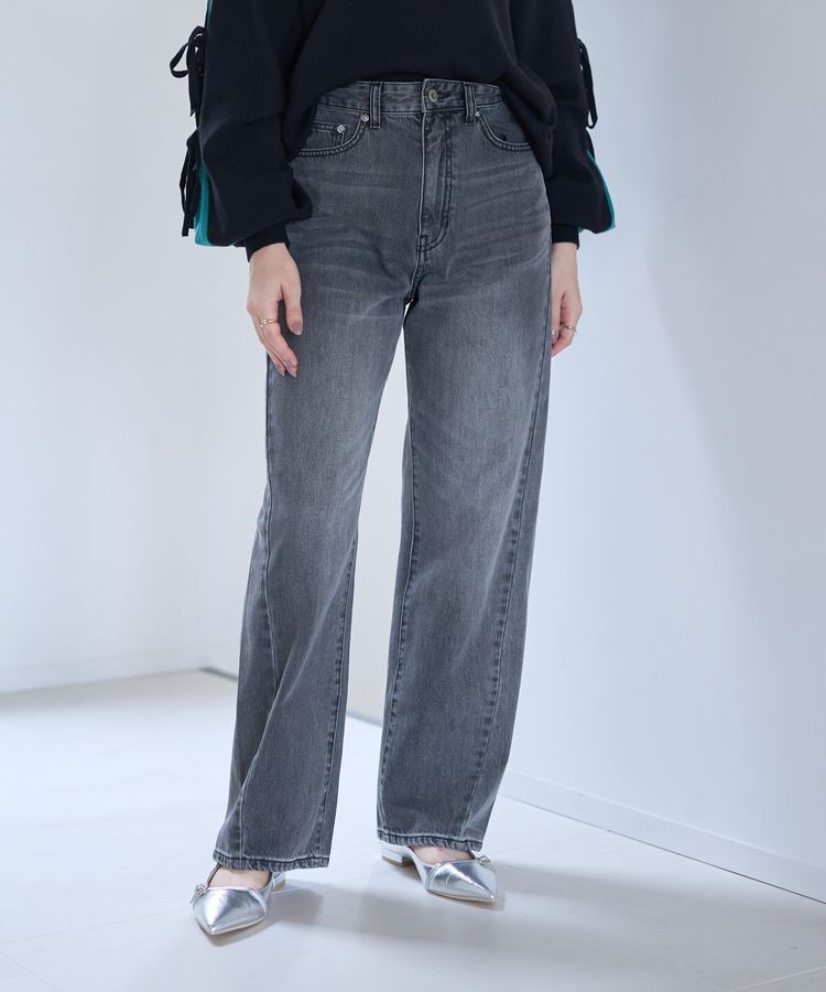 YECCA VECCA「【CLASSY.掲載】ルーズストレートデニムパンツ」|デニム|