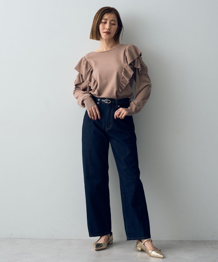 YECCA VECCA「【CLASSY.掲載】ルーズストレートデニムパンツ」|デニム|