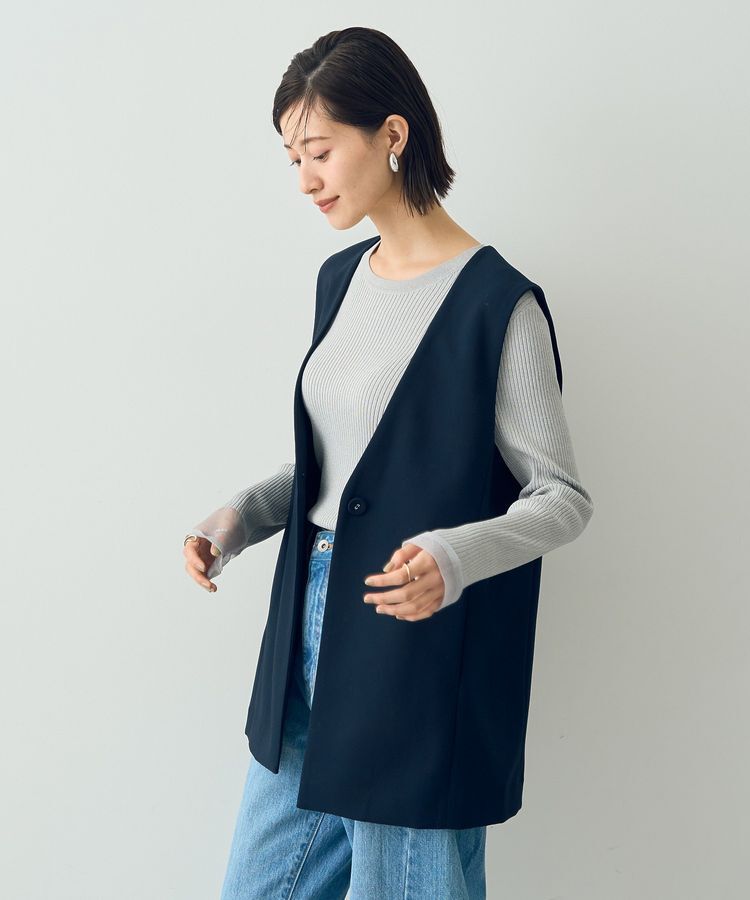 YECCA VECCA「ノーカラージレ」|ベスト・ジレ|