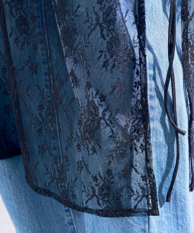 YECCA VECCA「サイドリボンレースレイヤードスカート」|スカート|