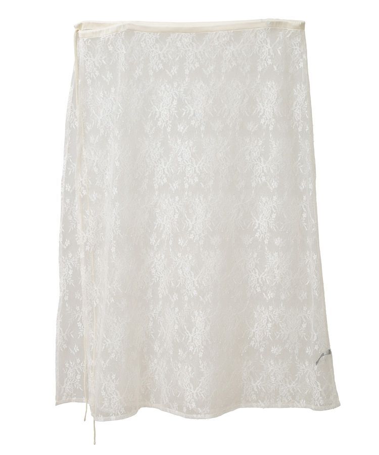 YECCA VECCA「サイドリボンレースレイヤードスカート」|スカート|