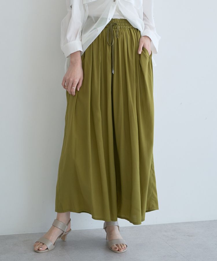 YECCA VECCA「シルキータックワイドパンツ」|その他|